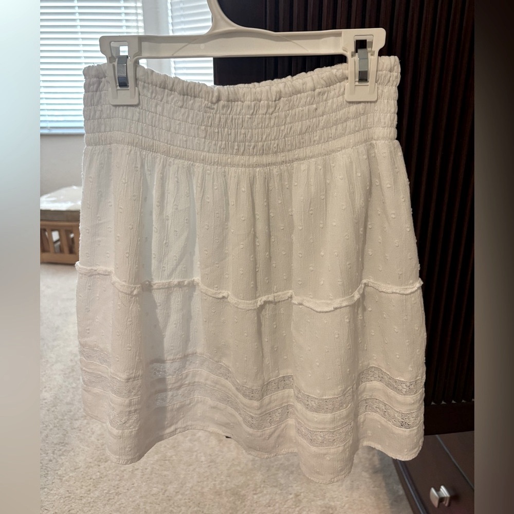 White Smocked Women's Skirt
